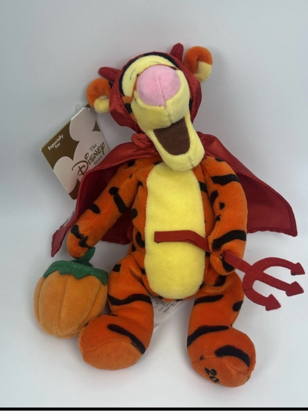 Disney Winnie the Pooh 9" Tigger Halloween Devil Bean Bag Plush